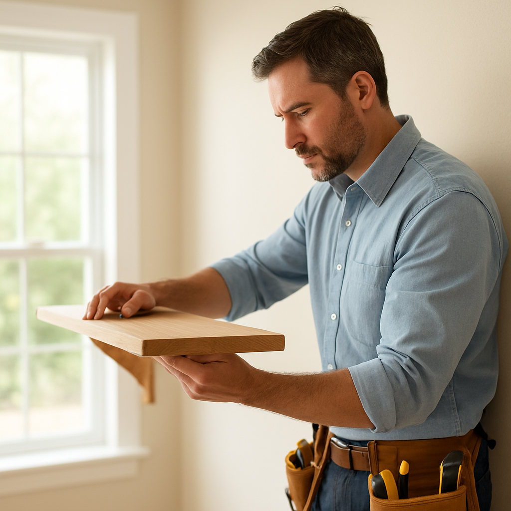 Skilled craftsman at work in a home